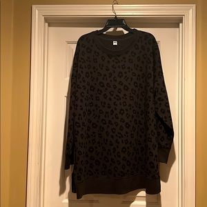Leopard sweatshirt tunic